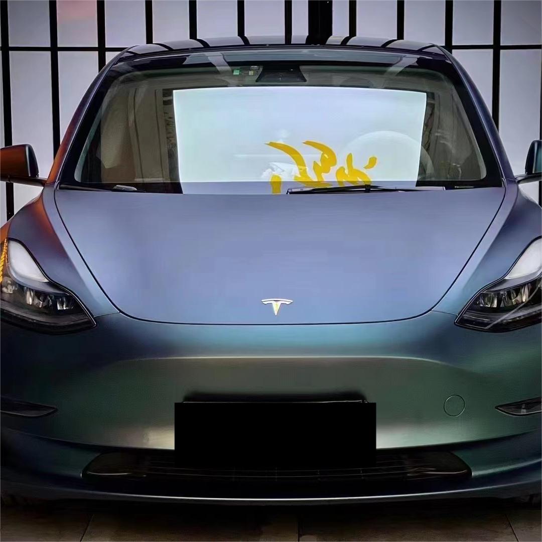 Matte Diamond Aurora Green Car Vinyl Wrap product image 3 - Veloro matte vinyl wrap