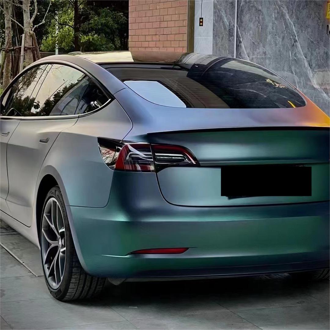 Matte Diamond Aurora Green Car Vinyl Wrap product image 7 - Veloro matte vinyl wrap