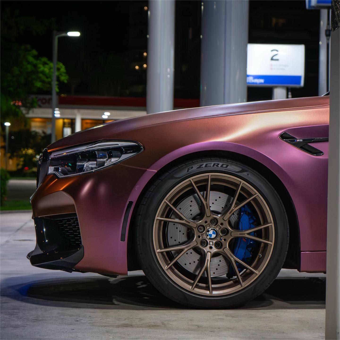 Matte Diamond Brown Red Car Vinyl Wrap product image 10 - Veloro matte vinyl wrap
