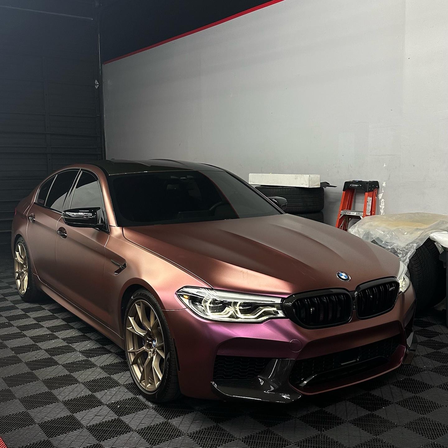 Matte Diamond Brown Red Car Vinyl Wrap product image 12 - Veloro matte vinyl wrap