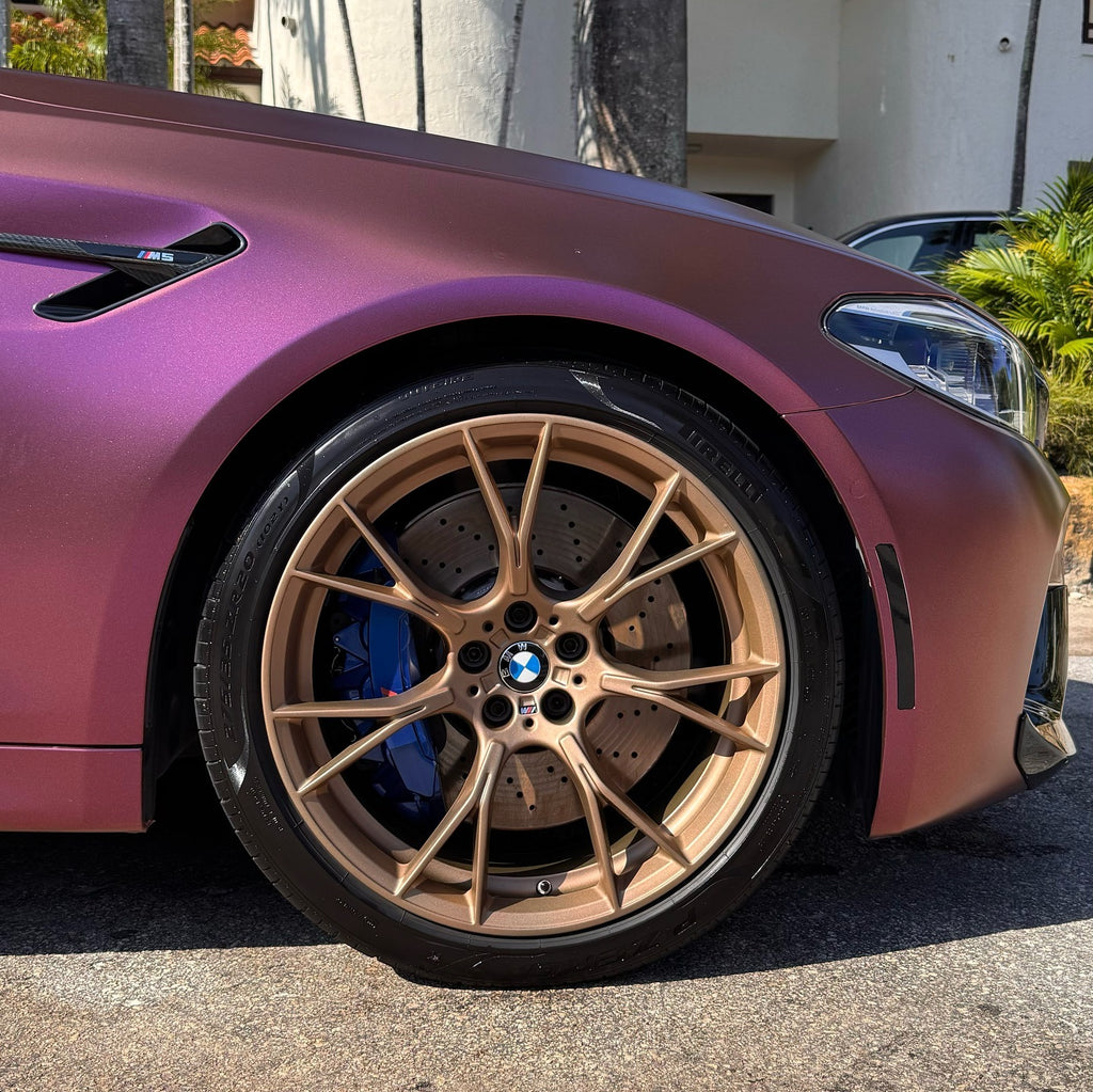 Matte Diamond Brown Red Car Vinyl Wrap product image 11 - Veloro matte vinyl wrap