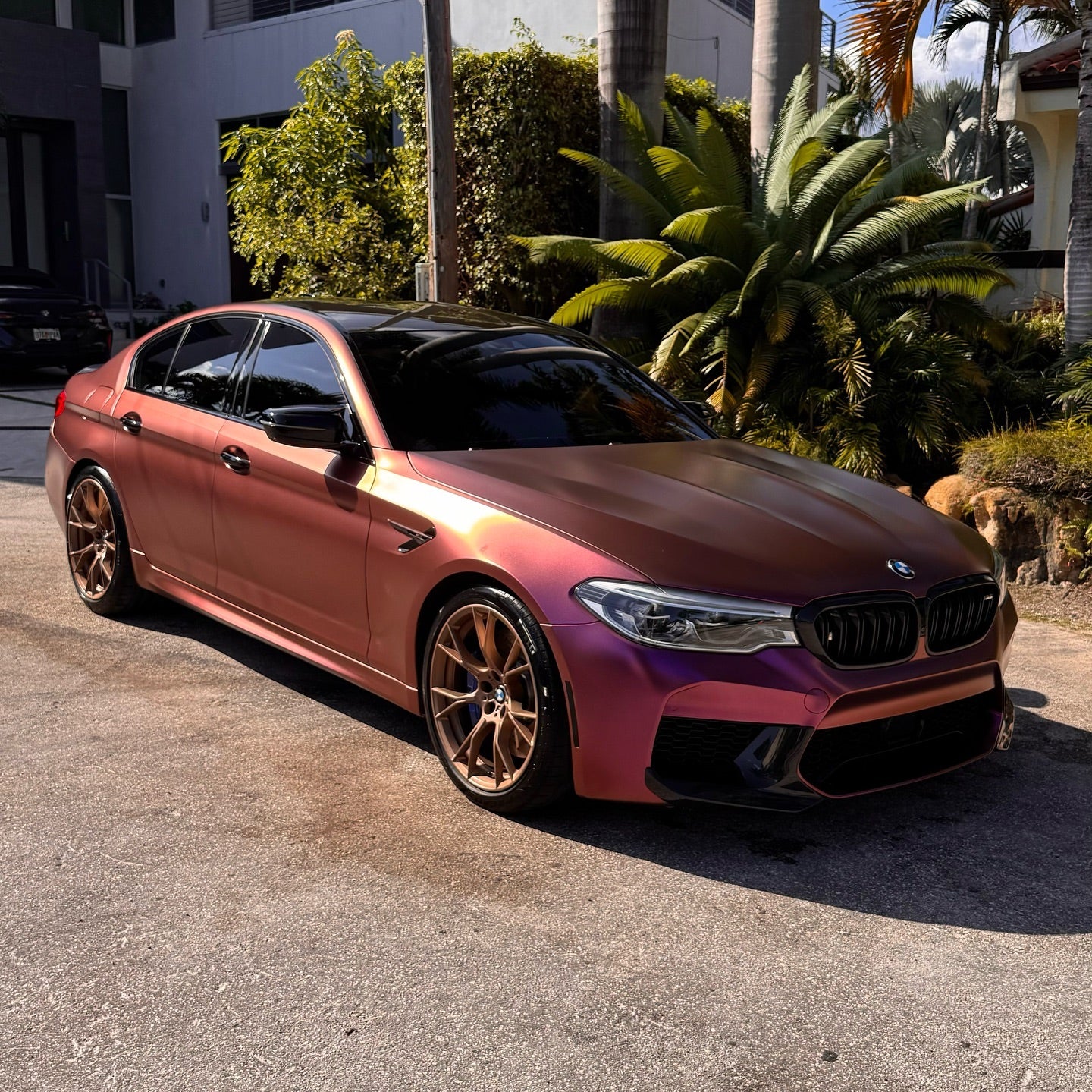 Matte Diamond Brown Red Car Vinyl Wrap product image 6 - Veloro matte vinyl wrap
