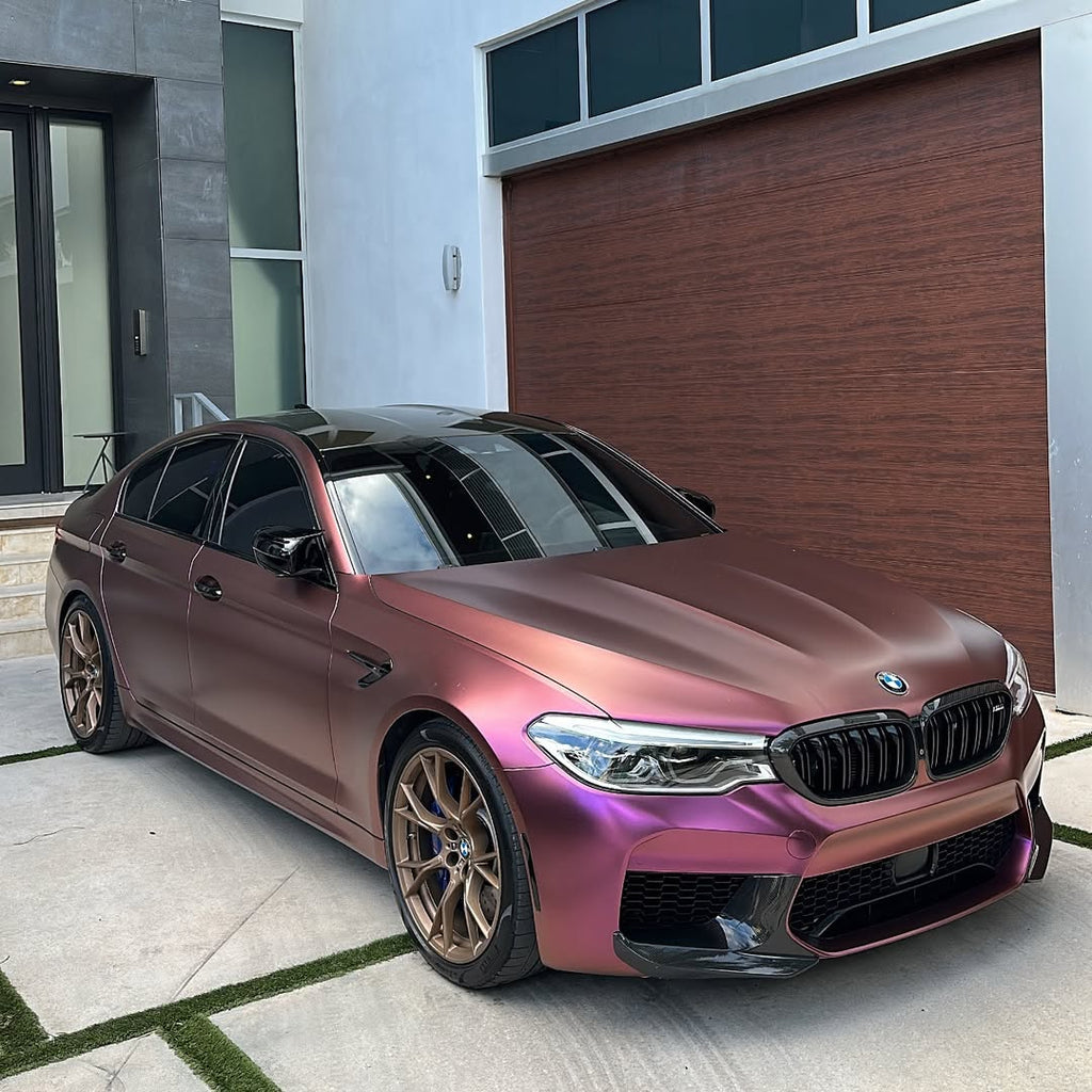 Matte Diamond Brown Red Car Vinyl Wrap product image 7 - Veloro matte vinyl wrap