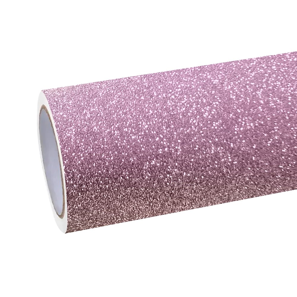 Matte Diamond Glitter Pink Car Vinyl Wrap