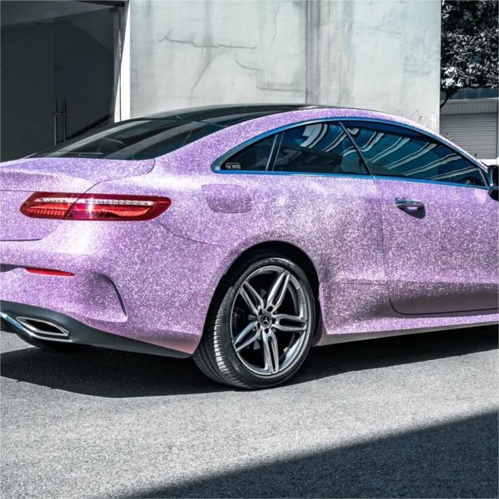 Matte Diamond Glitter Purple Car Vinyl Wrap product image 7 - Veloro matte vinyl wrap
