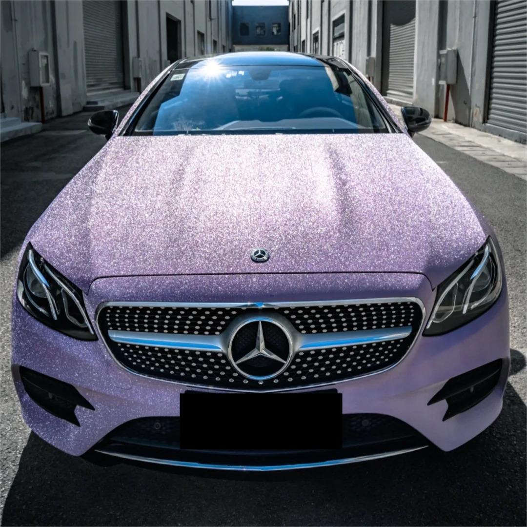 Matte Diamond Glitter Purple Car Vinyl Wrap product image 6 - Veloro matte vinyl wrap