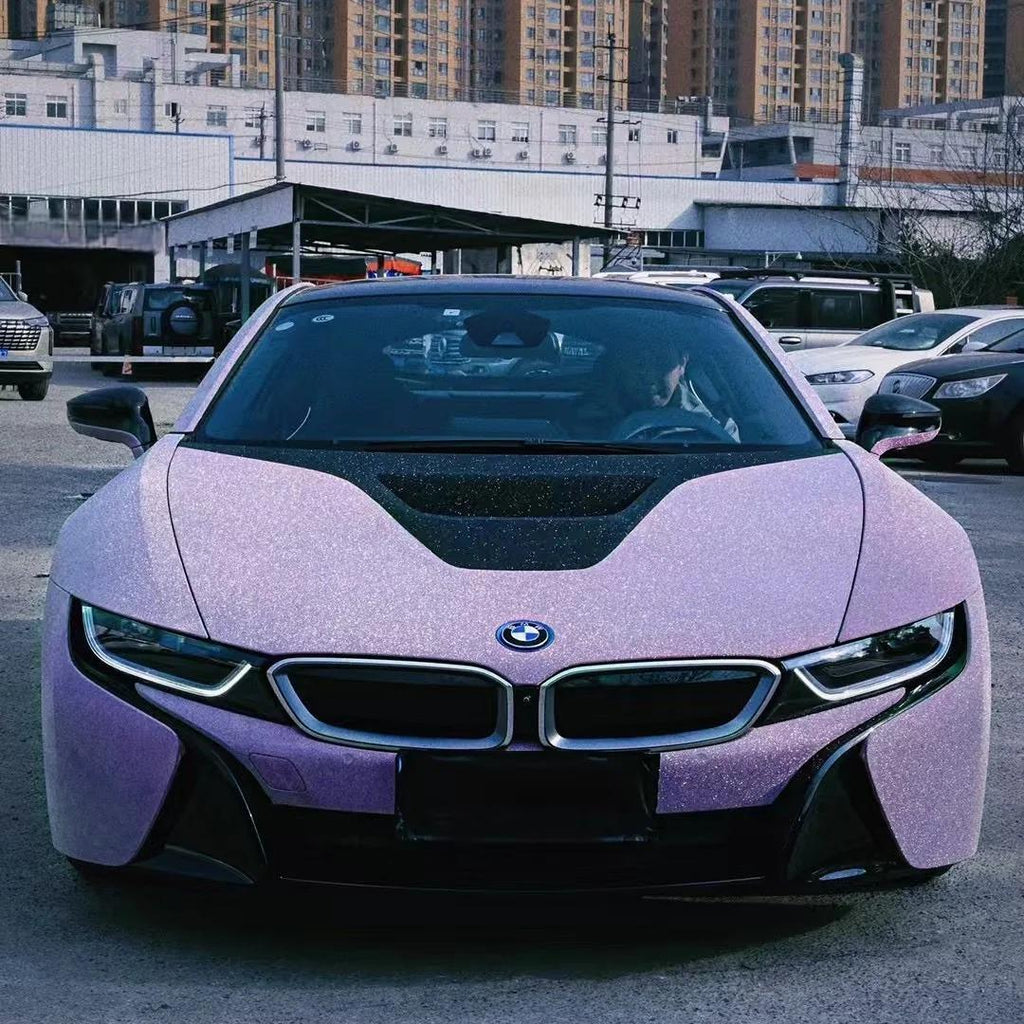 Matte Diamond Glitter Purple Car Vinyl Wrap product image 2 - Veloro matte vinyl wrap