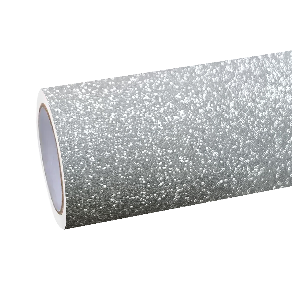 Matte Diamond Glitter Silver Car Vinyl Wrap