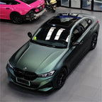 Matte Emerald Green Car Vinyl Wrap BWM I3 product image 2 - Veloro matte vinyl wrap