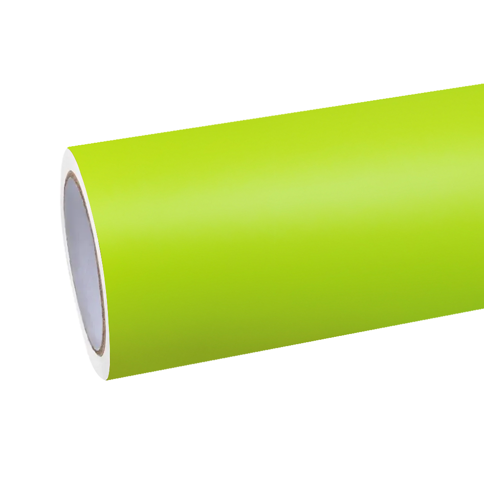 Matte Ultimate Flat Fluorescent Yellow Car Vinyl Wrap PET