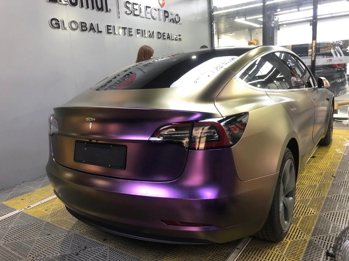 Matte Metallic Glitter Sparkle Purple Car Vinyl Wrap product image 7 - Veloro matte vinyl wrap
