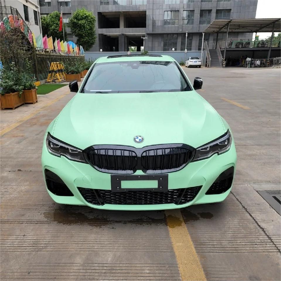Matte Hazy Green Car Vinyl Wrap product image 5 - Veloro matte vinyl wrap
