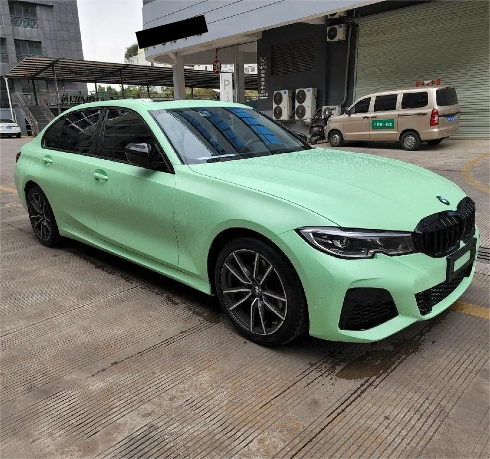 Matte Hazy Green Car Vinyl Wrap product image 6 - Veloro matte vinyl wrap