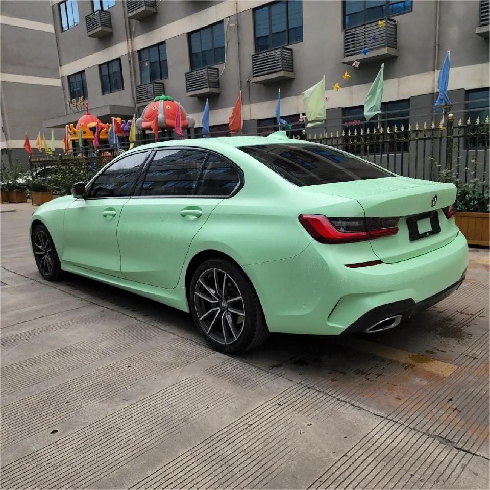 Matte Hazy Green Car Vinyl Wrap product image 7 - Veloro matte vinyl wrap