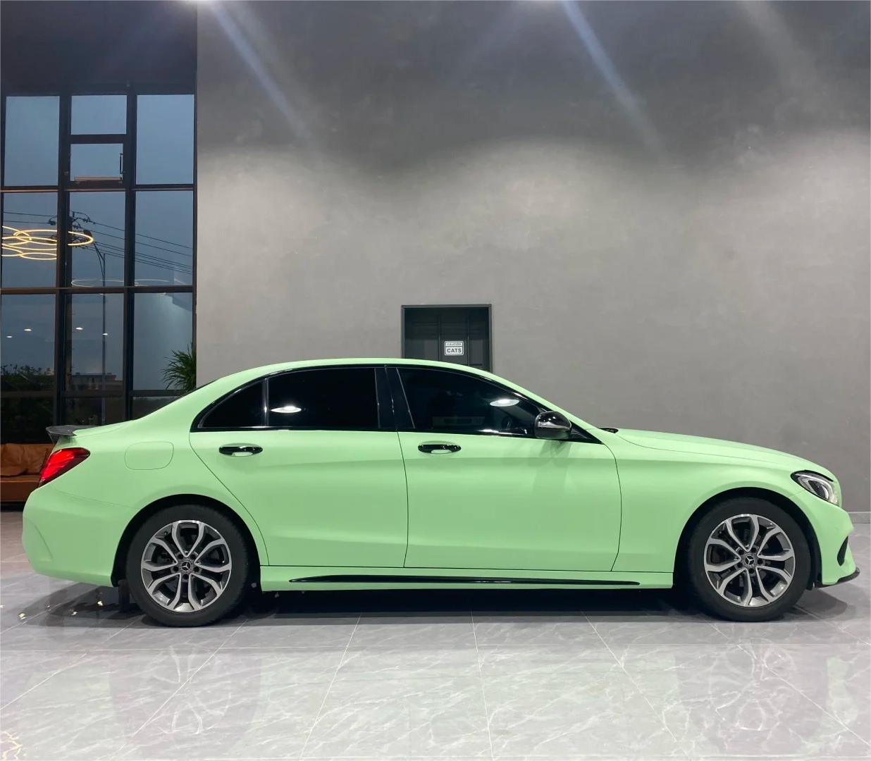 Matte Hazy Green Car Vinyl Wrap product image 10 - Veloro matte vinyl wrap