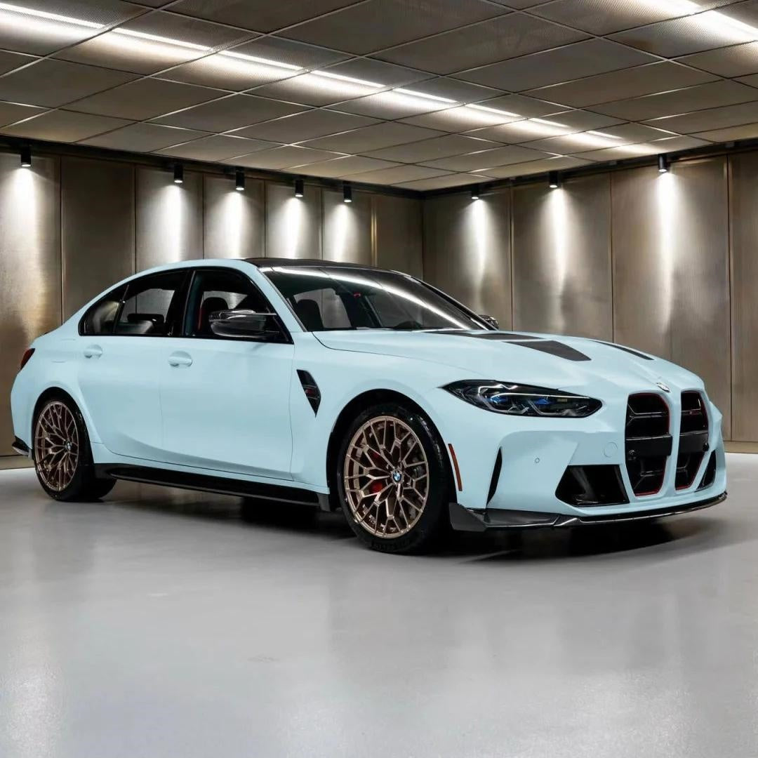 Ultimate Flat Light Blue Car Vinyl Wrap PET product image 8 - Veloro automotive vinyl wrap