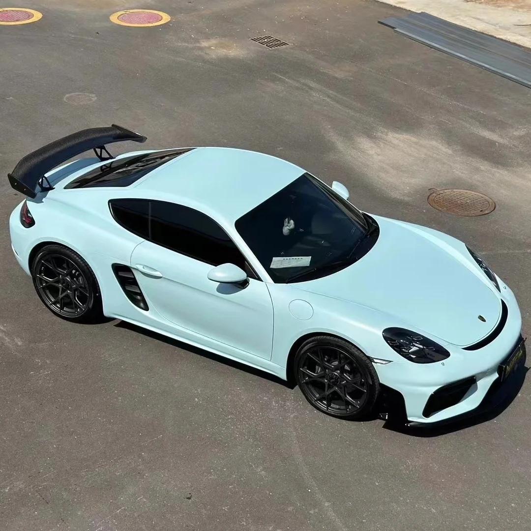 Ultimate Flat Light Blue Car Vinyl Wrap PET product image 2 - Veloro automotive vinyl wrap