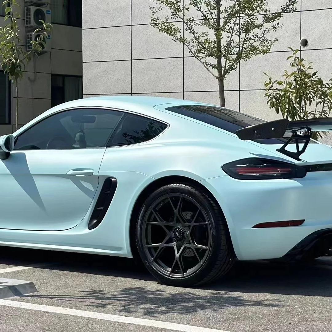 Ultimate Flat Light Blue Car Vinyl Wrap PET product image 5 - Veloro automotive vinyl wrap