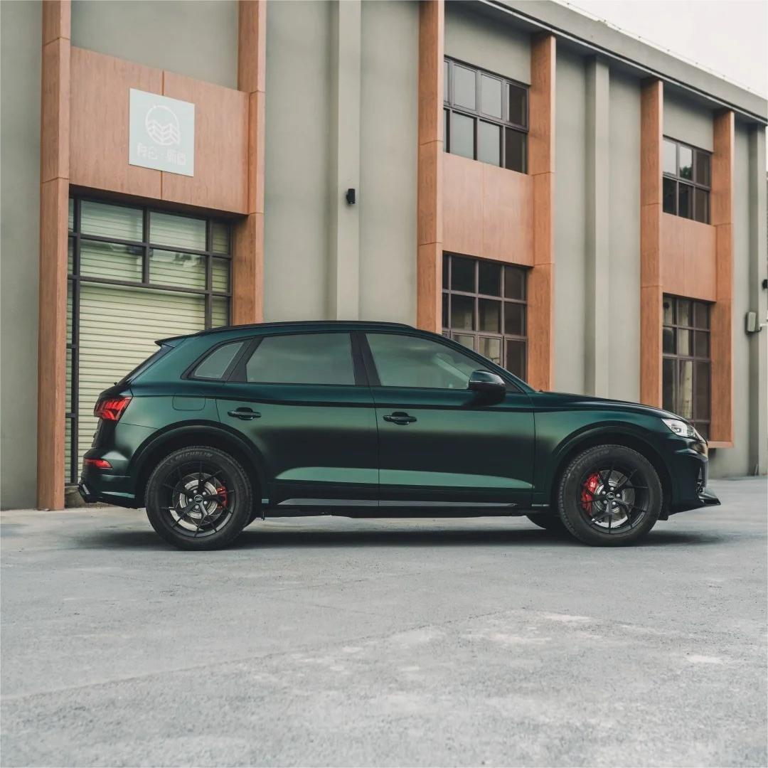 Matte Metallic Antique Green Car Vinyl Wrap product image 5 - Veloro matte vinyl wrap
