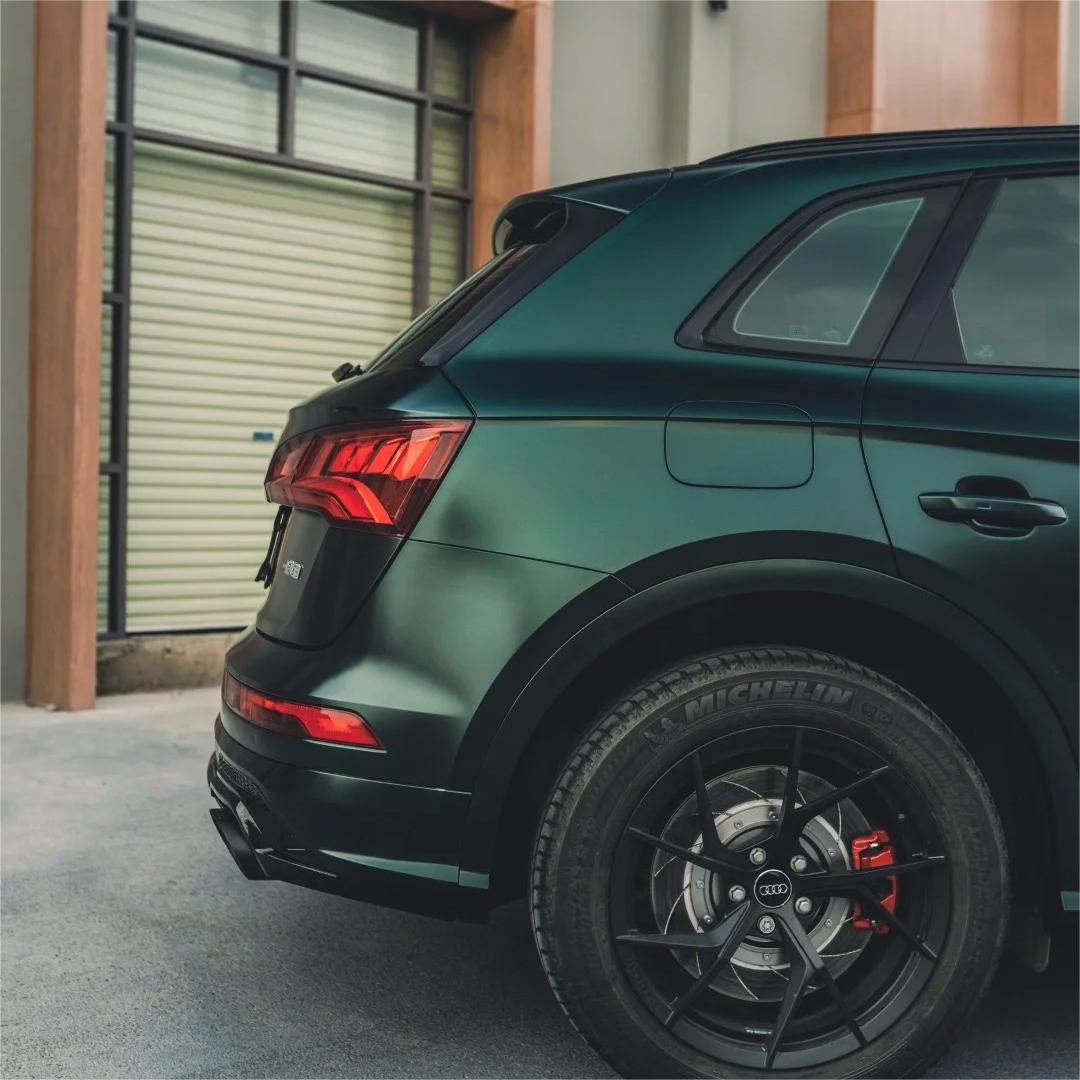 Matte Metallic Antique Green Car Vinyl Wrap product image 7 - Veloro matte vinyl wrap