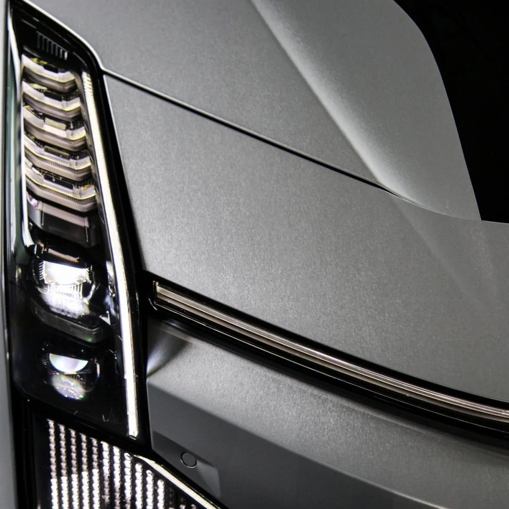 Matte Metallic Brushed Silver Car Vinyl Wrap product image 5 - Veloro matte vinyl wrap