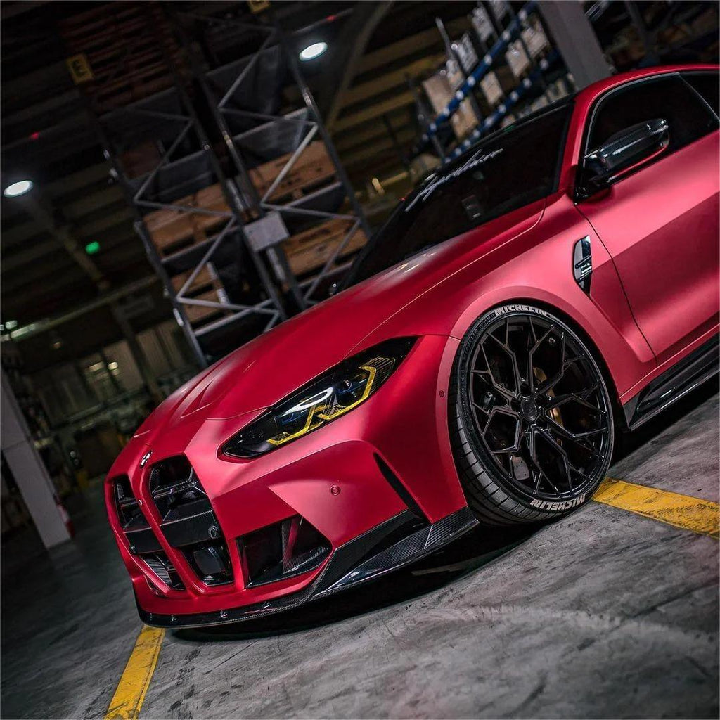 Matte Satin Ceramics Red Car Vinyl Wrap PET product image 6 - Veloro matte vinyl wrap