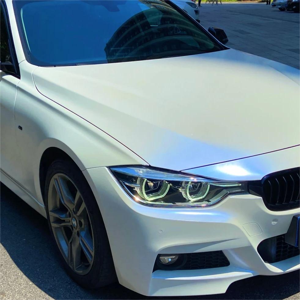 Matte Metallic Chameleon Blue White Car Vinyl Wrap product image 7 - Veloro color shift vinyl wrap