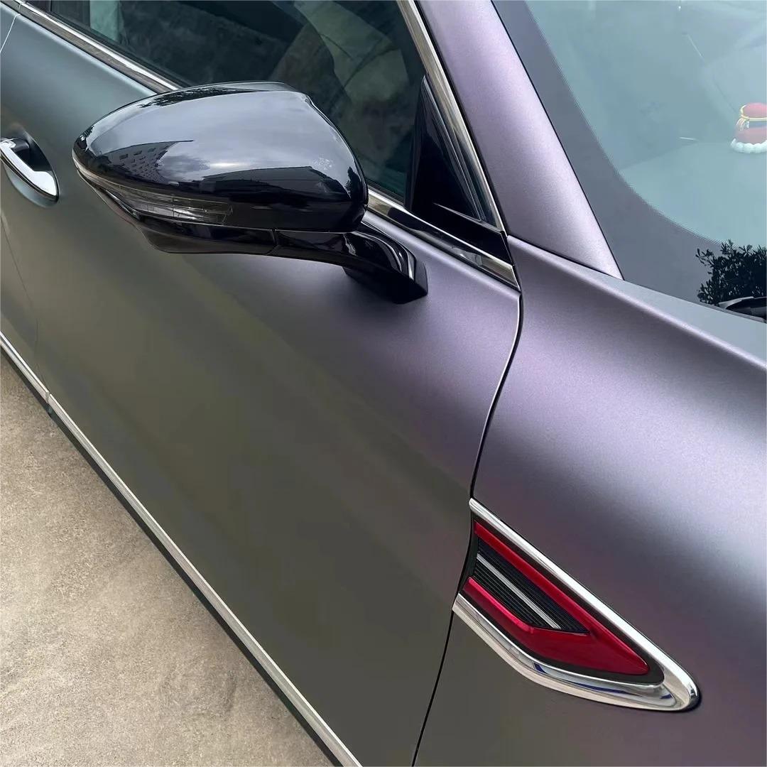 Matte Metallic Chameleon Capri Purple Grey Car Vinyl Wrap product image 11 - Veloro color shift vinyl wrap