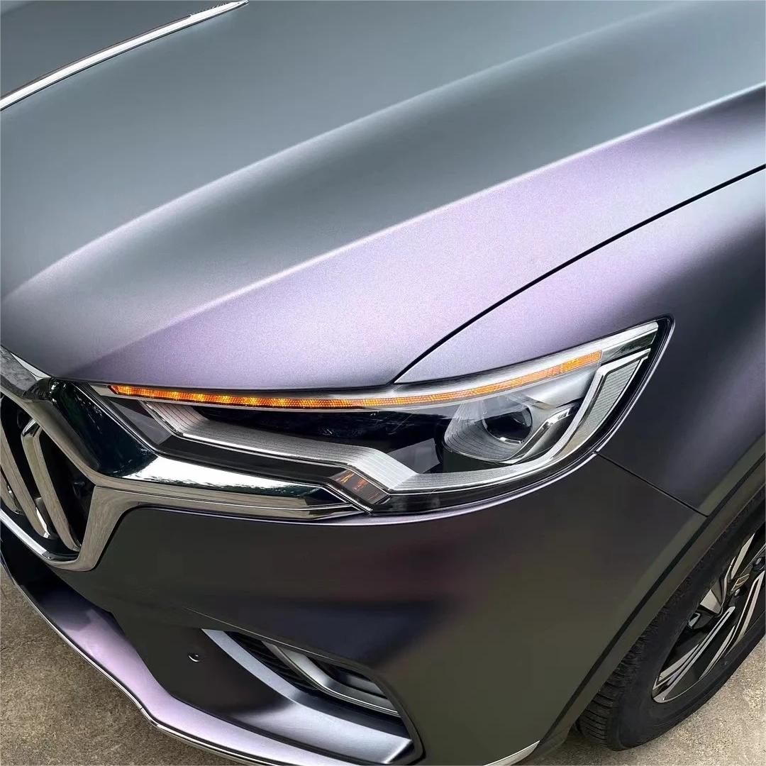 Matte Metallic Chameleon Capri Purple Grey Car Vinyl Wrap product image 10 - Veloro color shift vinyl wrap