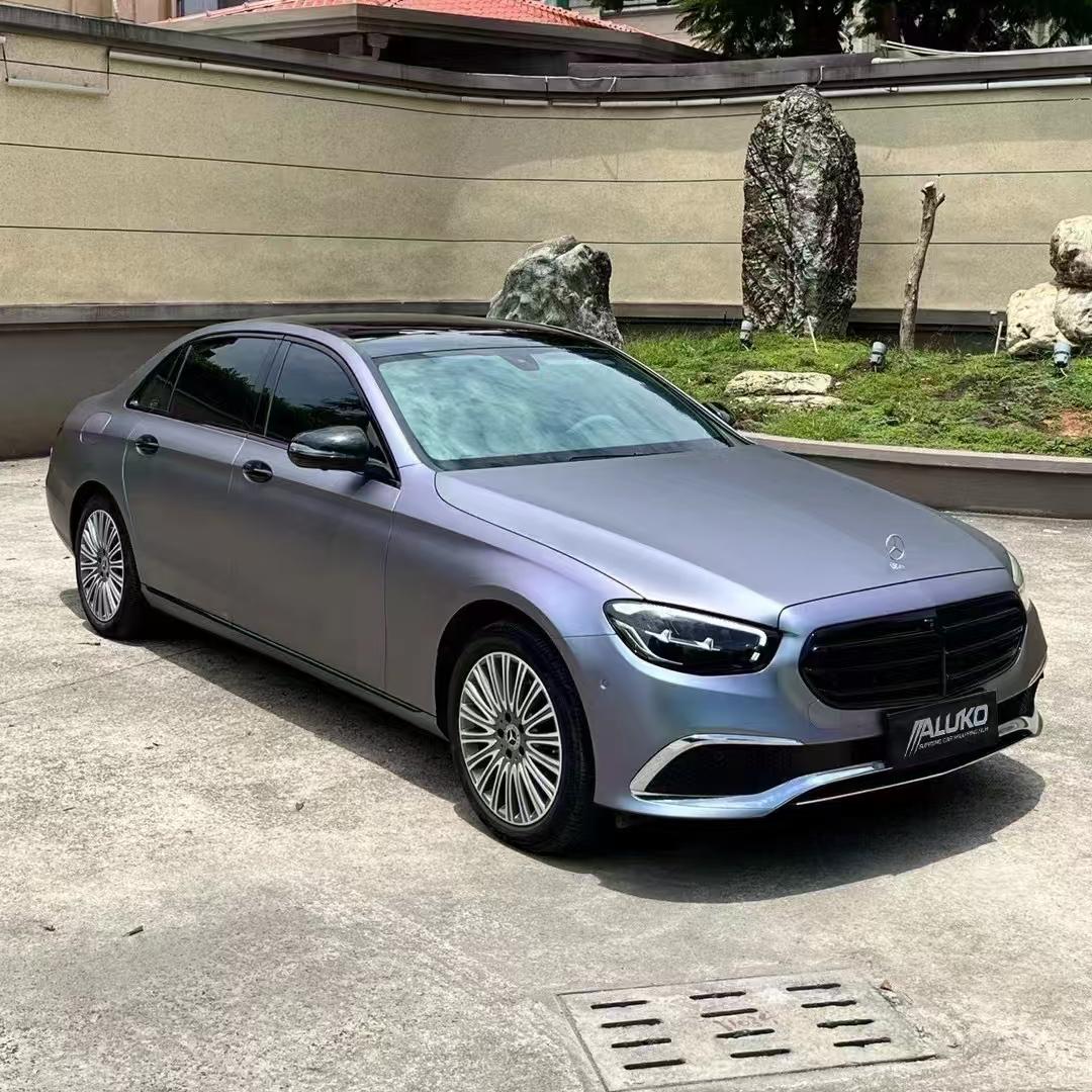 Matte Metallic Chameleon Capri Purple Grey Car Vinyl Wrap product image 2 - Veloro color shift vinyl wrap