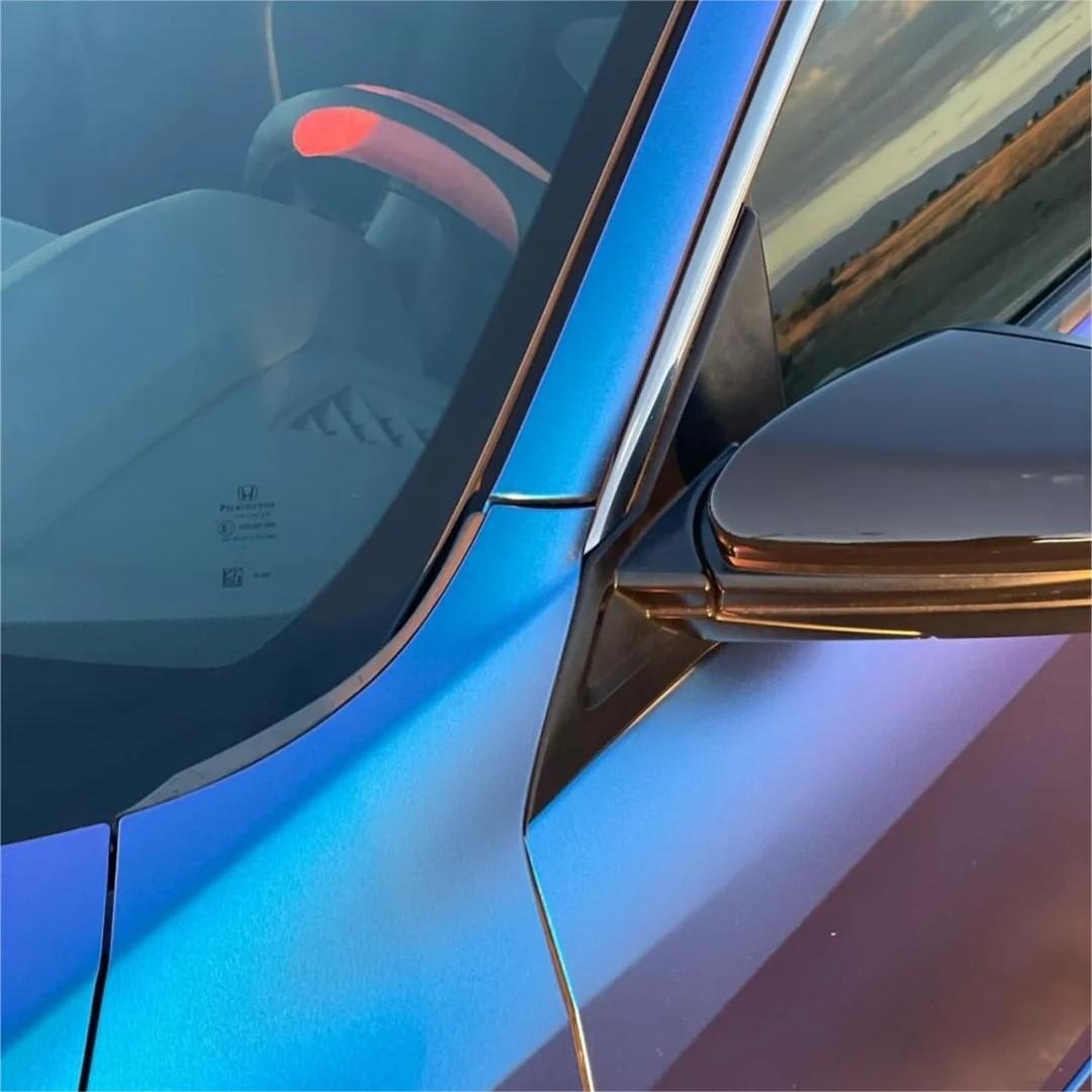 Matte Metallic Chameleon Diamond Purple Blue Car Vinyl Wrap product image 7 - Veloro color shift vinyl wrap