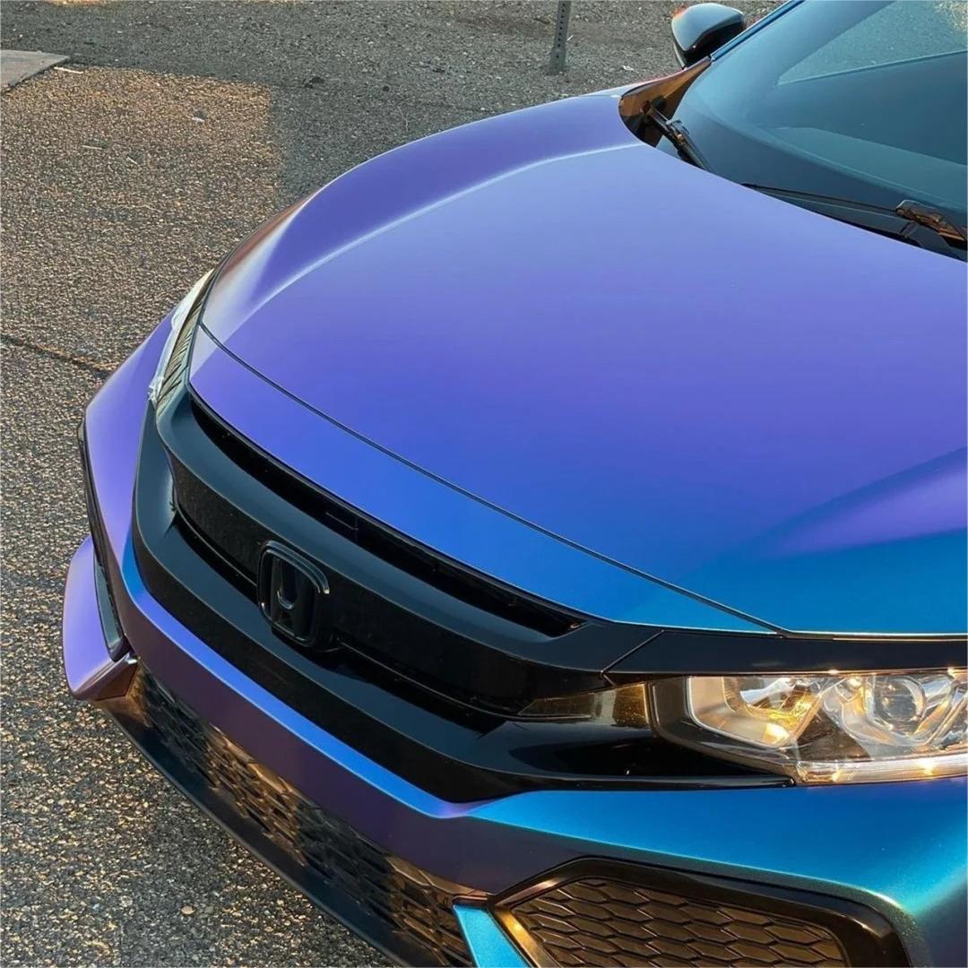 Matte Metallic Chameleon Diamond Purple Blue Car Vinyl Wrap product image 5 - Veloro color shift vinyl wrap
