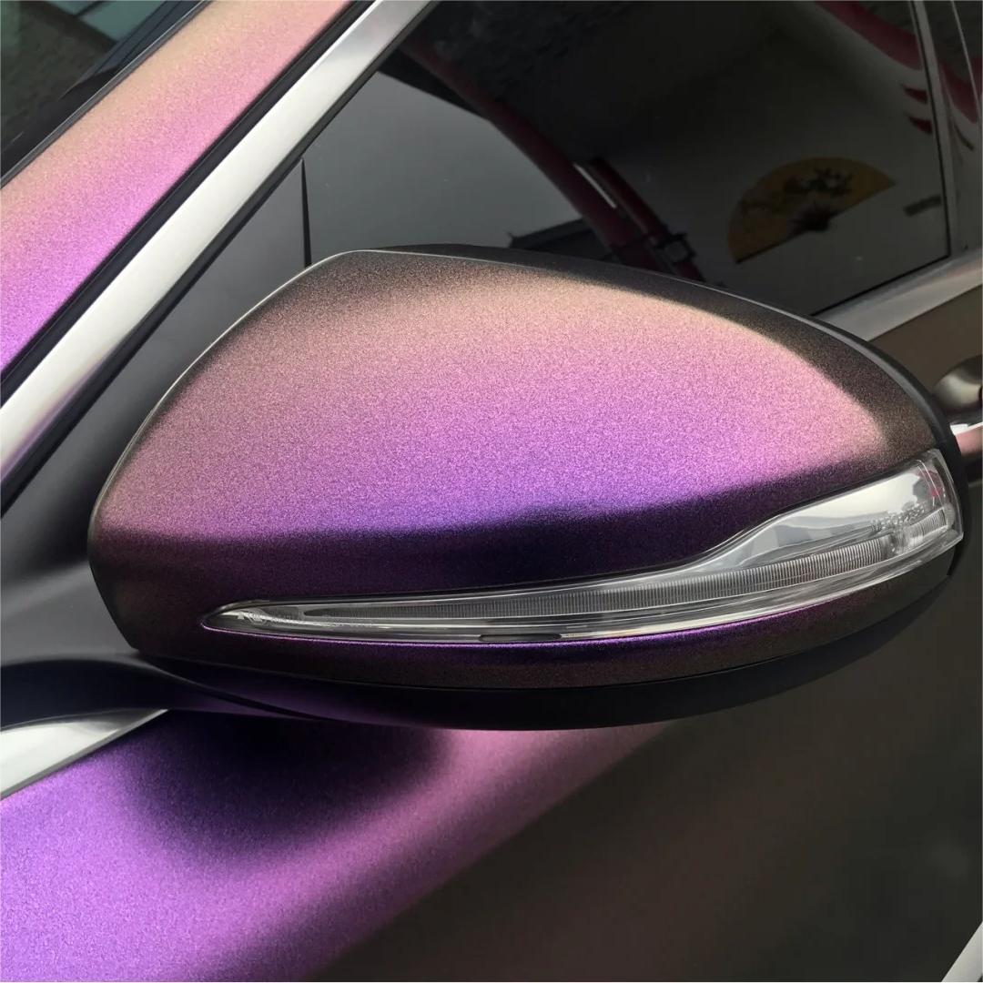 Matte Metallic Chameleon Diamond Yellow Purple Car Vinyl Wrap product image 7 - Veloro color shift vinyl wrap