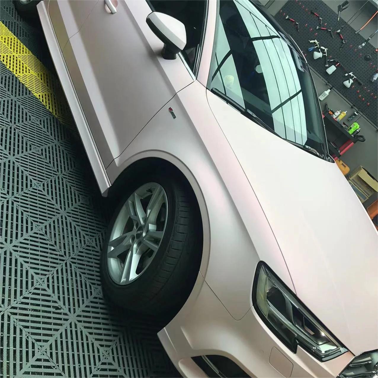 Matte Metallic Chameleon Light Pink White Car Vinyl Wrap product image 5 - Veloro color shift vinyl wrap
