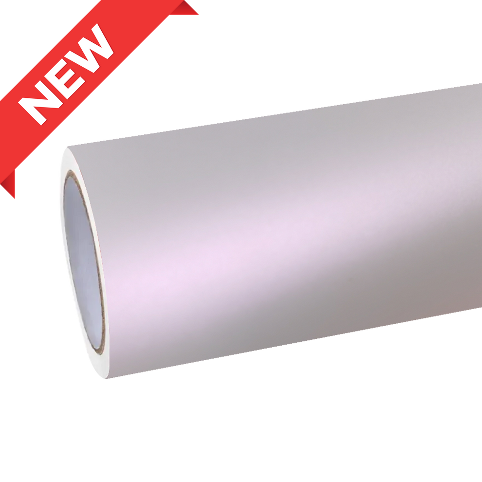 Matte Metallic Chameleon Light Pink White Car Vinyl Wrap