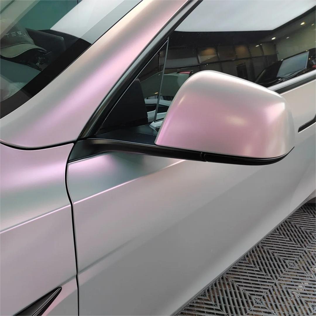 Matte Metallic Chameleon Pink Grey Car Vinyl Wrap product image 7 - Veloro color shift vinyl wrap