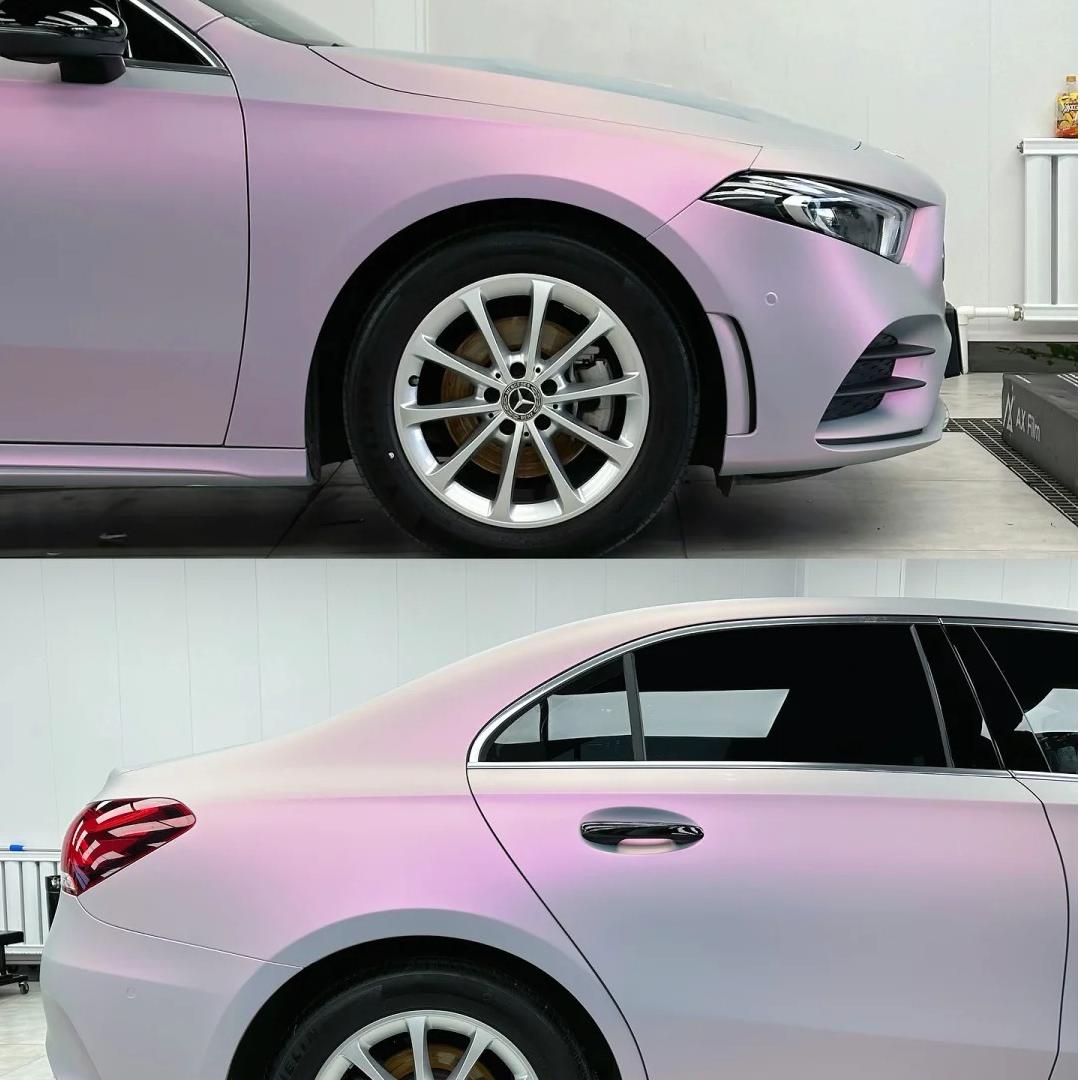 Matte Metallic Chameleon Pink Grey Car Vinyl Wrap product image 4 - Veloro color shift vinyl wrap