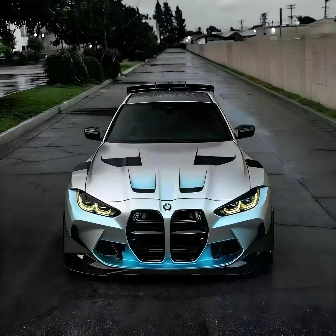 Matte Metallic Chameleon Silver Blue Car Vinyl Wrap PET