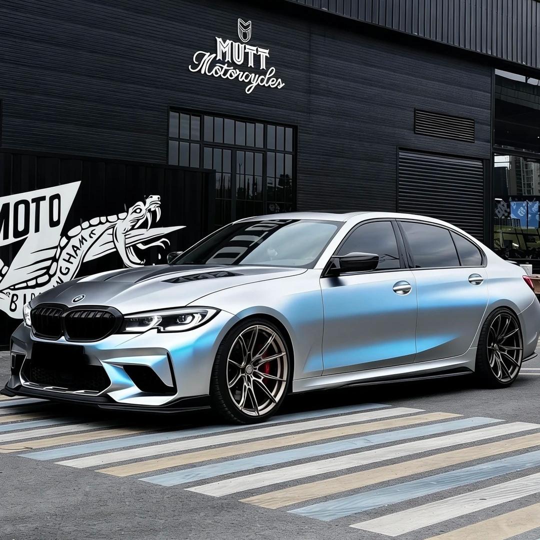 Matte Metallic Chameleon Silver Blue Car Vinyl Wrap PET product image 4 - Veloro color shift vinyl wrap
