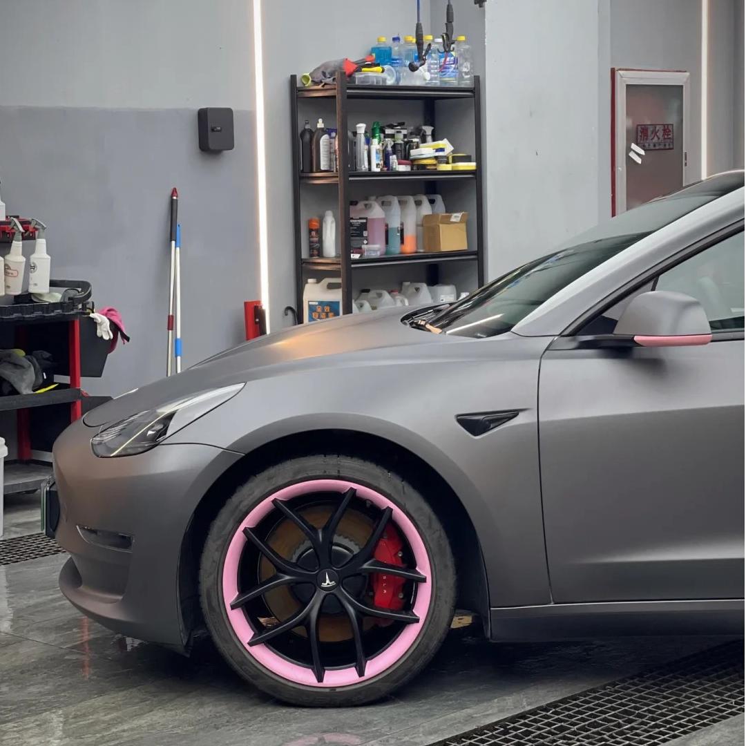 Matte Metallic Charcoal Grey Car Vinyl Wrap product image 6 - Veloro matte vinyl wrap