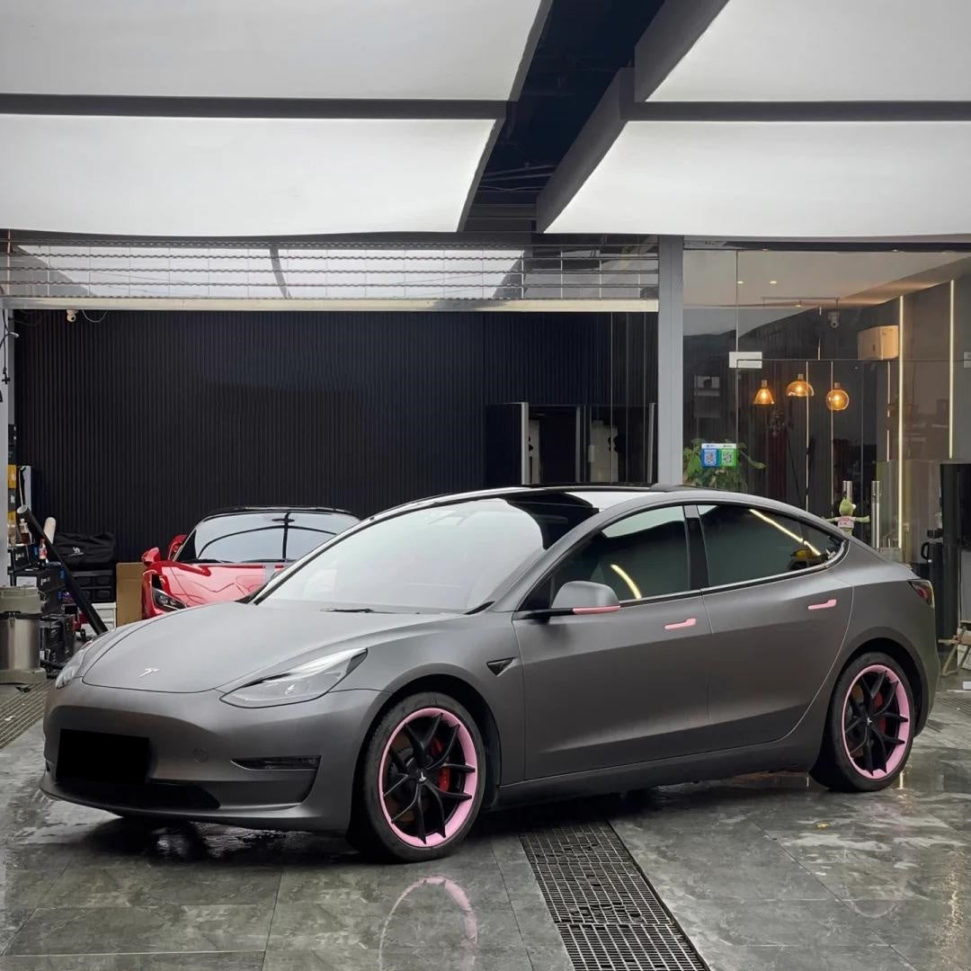 Matte Metallic Charcoal Grey Car Vinyl Wrap product image 3 - Veloro matte vinyl wrap