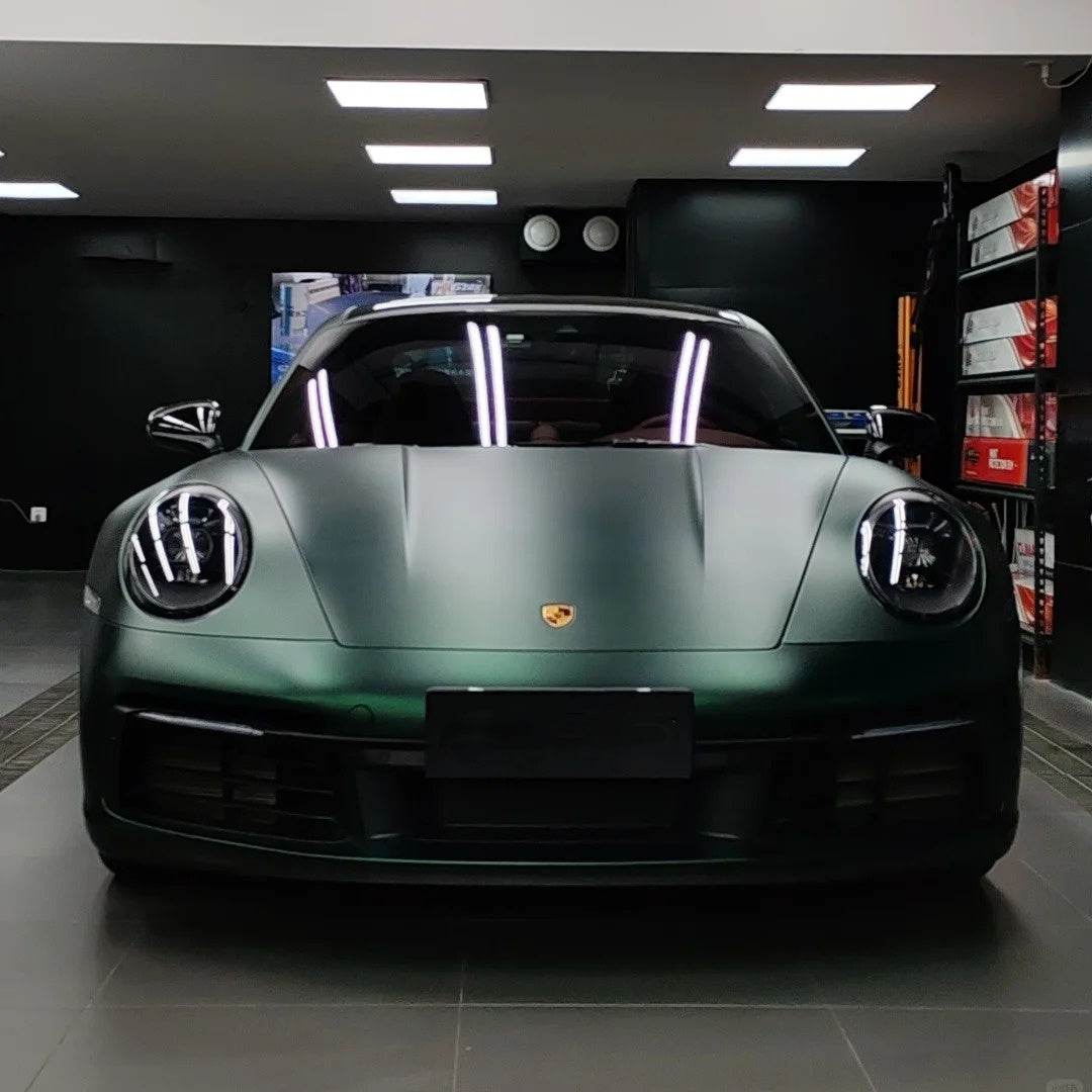 Matte Metallic Chrome Venom Green Car Vinyl Wrap PET product image 3 - Veloro chrome vinyl wrap