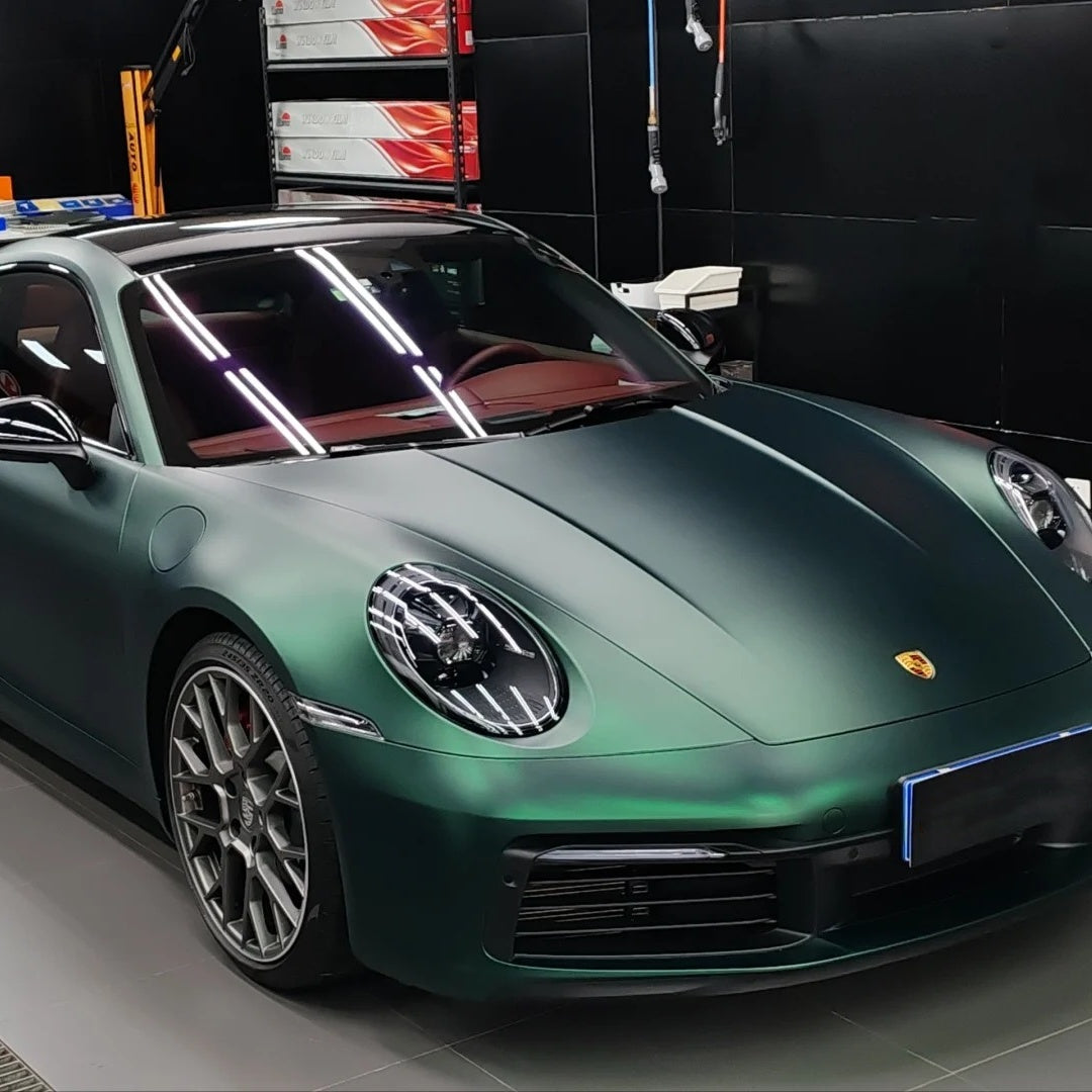 Matte Metallic Chrome Venom Green Car Vinyl Wrap PET product image 4 - Veloro chrome vinyl wrap
