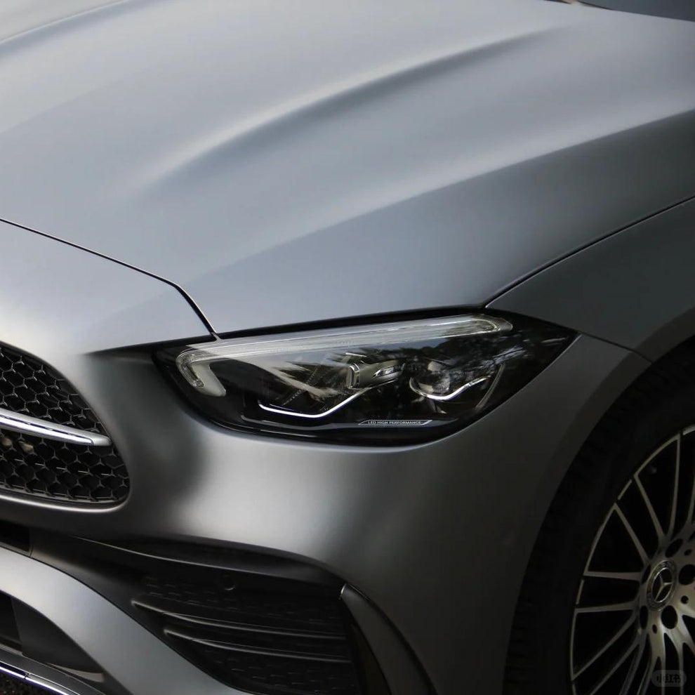 Matte Metallic Dark AMG Grey Car Vinyl Wrap PET product image 8 - Veloro matte vinyl wrap