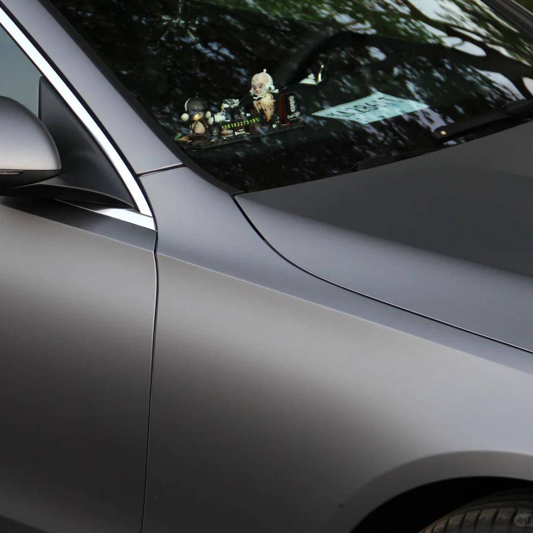 Matte Metallic Dark AMG Grey Car Vinyl Wrap PET product image 9 - Veloro matte vinyl wrap