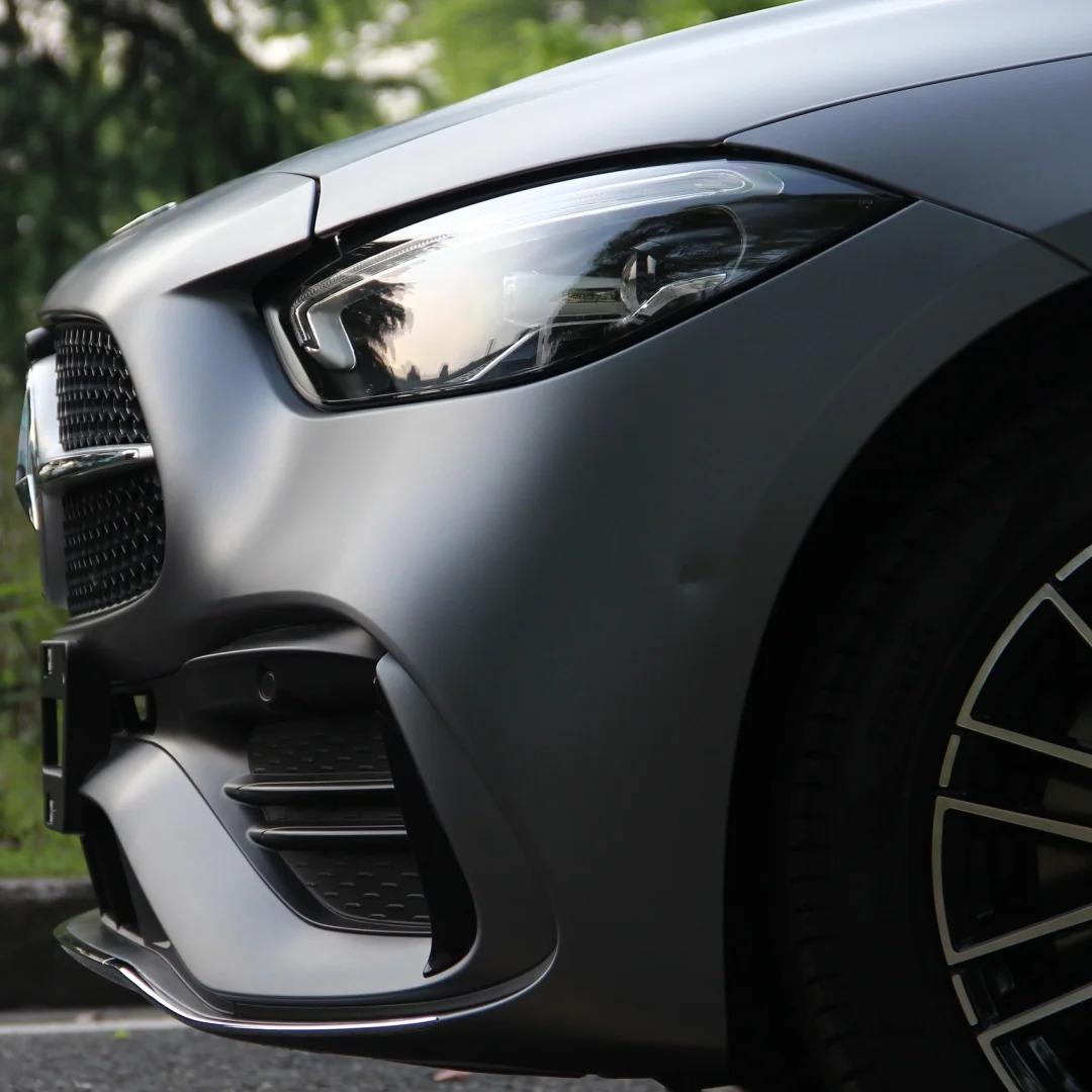 Matte Metallic Dark AMG Grey Car Vinyl Wrap PET product image 7 - Veloro matte vinyl wrap