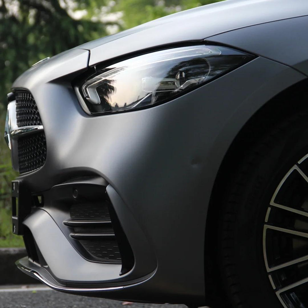Matte Metallic Dark AMG Grey Car Vinyl Wrap PET product image 7 - Veloro matte vinyl wrap