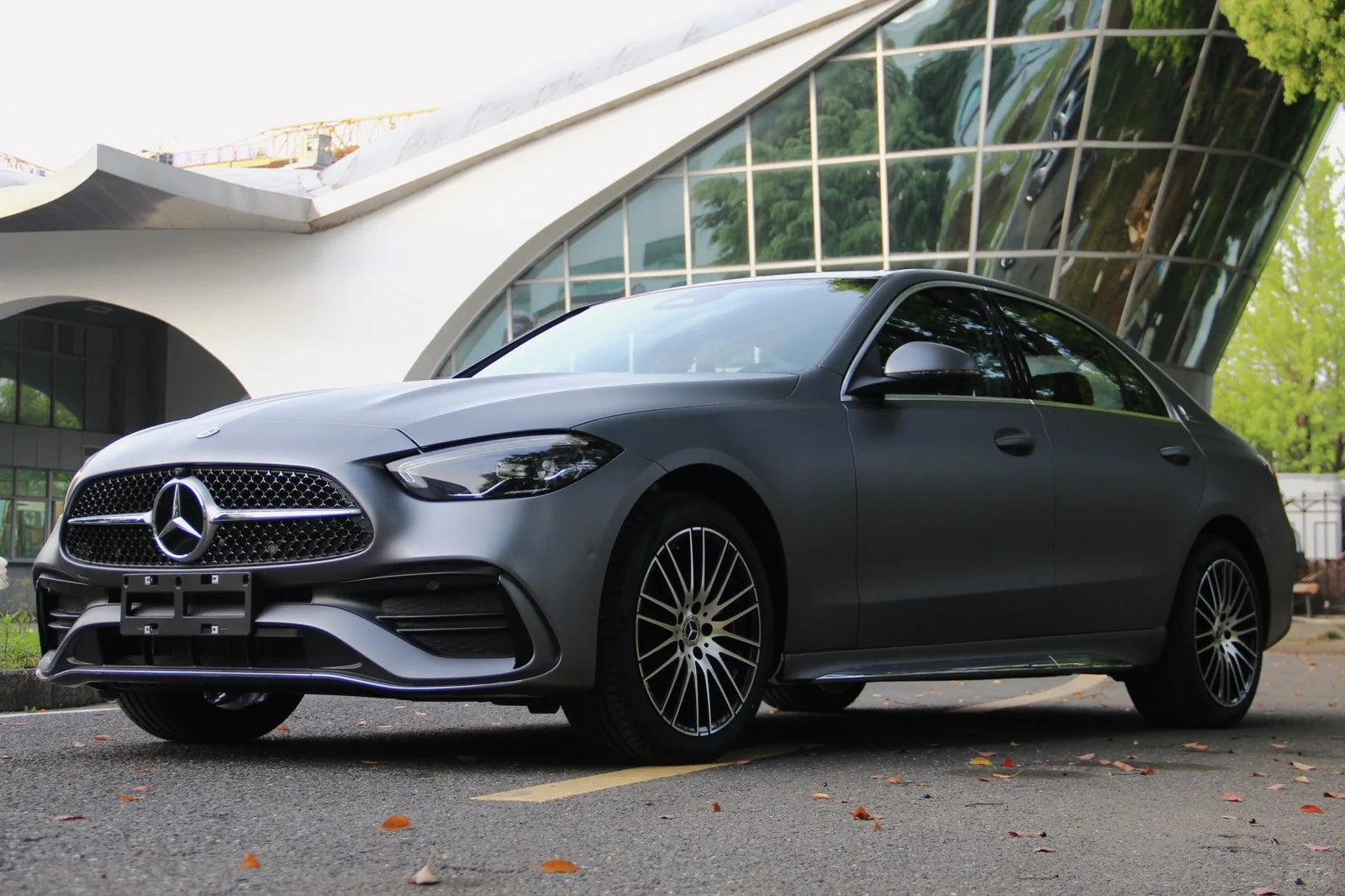 Matte Metallic Dark AMG Grey Car Vinyl Wrap PET product image 11 - Veloro matte vinyl wrap