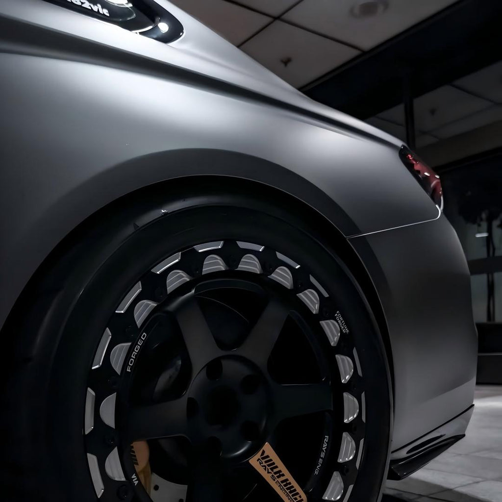 Matte Metallic Dark AMG Grey Car Vinyl Wrap PET product image 3 - Veloro matte vinyl wrap