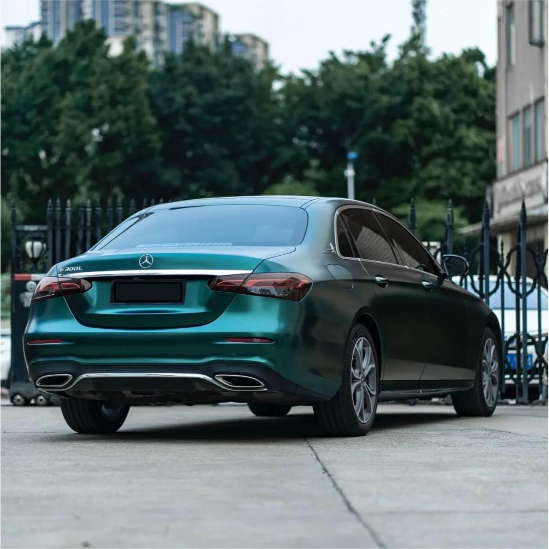 Matte Metallic Dark Green Car Vinyl Wrap Forest Green Wrap product image 7 - Veloro matte vinyl wrap